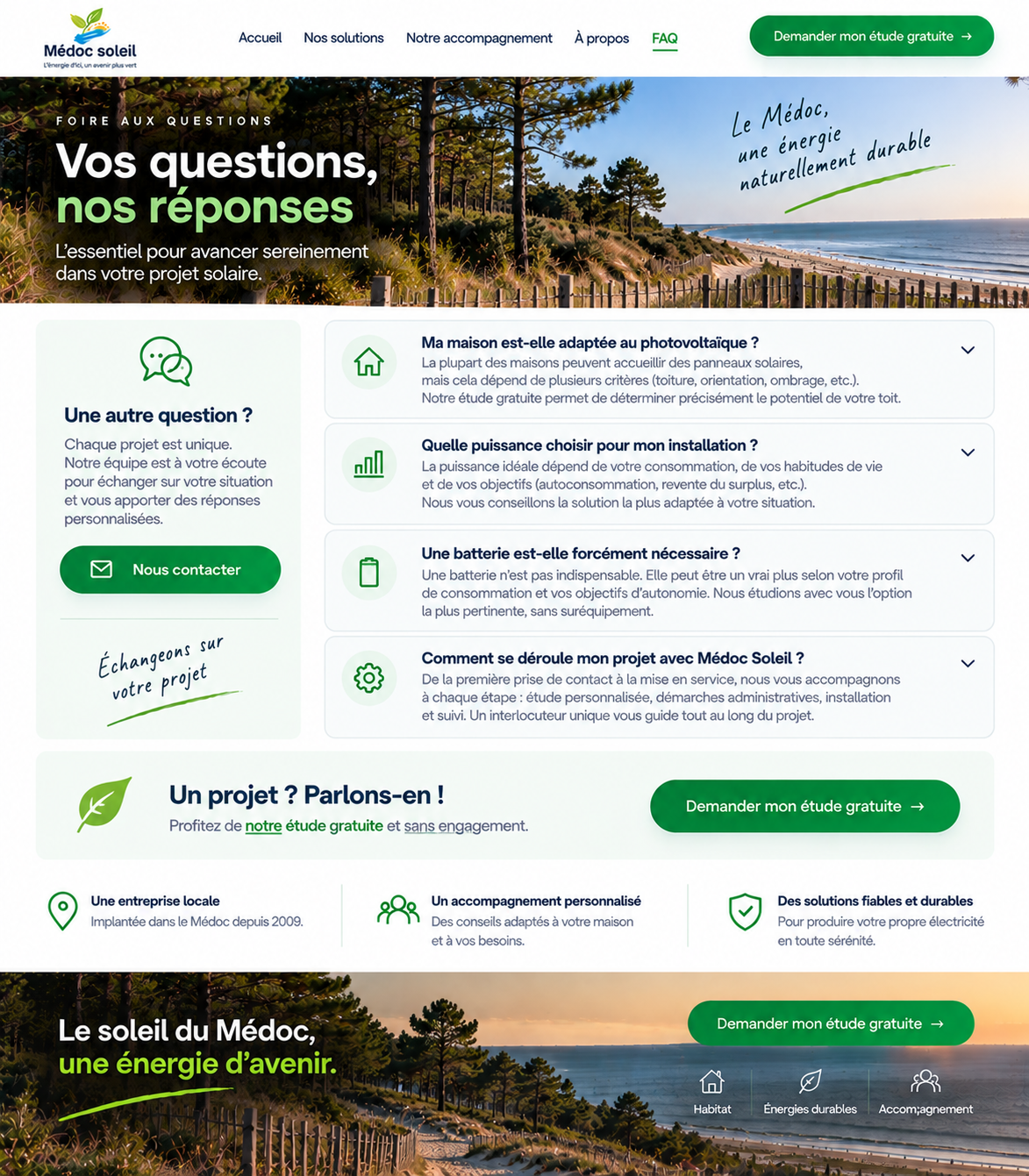 Questions fréquentes sur le photovoltaïque avec Médoc Soleil