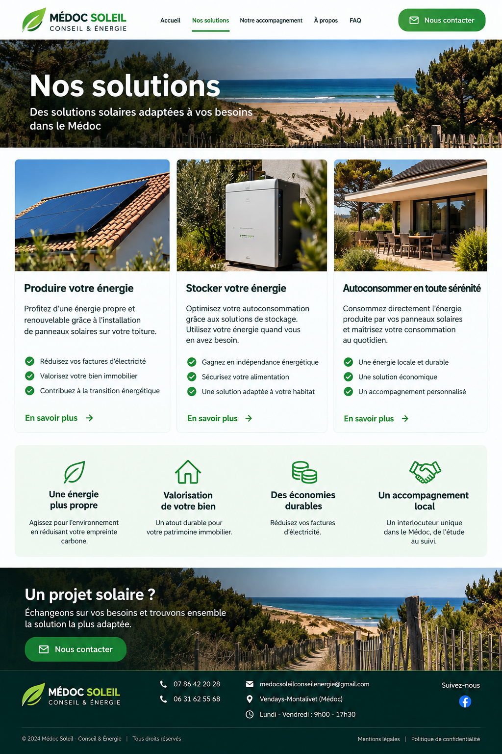 Solutions photovoltaïques Médoc Soleil : produire, stocker et autoconsommer